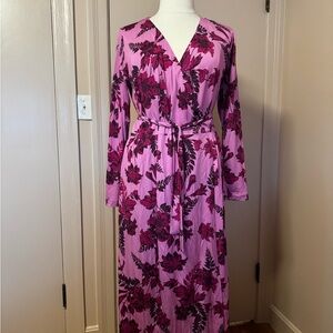 Marina Rinaldi "Oppala" NWT Pink Floral Wrap Dress